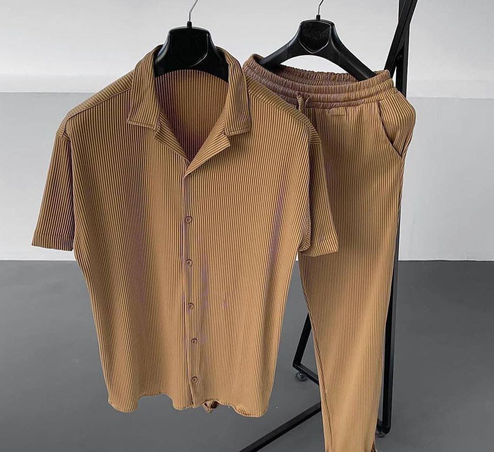 L I H A F ensemble Rido chemise and pantalon, elegant and comfortable, featuring a stylish blouse and matching trousers.